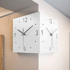 Two-Faced Corner Wall Clock