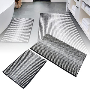 2 Pcs Non-Slip Shaggy Bathroom Rugs