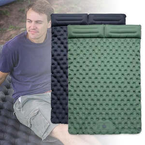 Sports Outdoors: Inflatable Sleeping Mat with Pillow Built in Pump