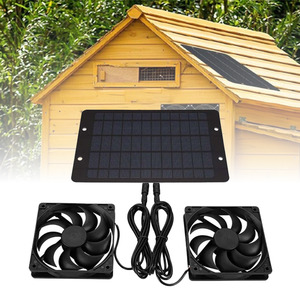 10W 12V Solar Panel Exhaust Fans for Pets
