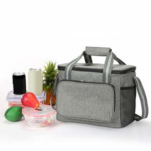 14L Large Capacity Insulated Cooler Leakproof Tote Bag - Grey