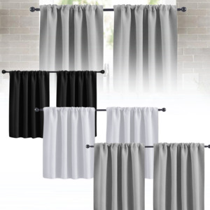Home Living Home Decor Curtains Blinds: 2 Panels Short Window Curtains Shades