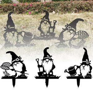 Metal Gnome Sculpture 3 Piece Set