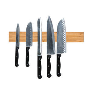 Home Living Kitchen Knives Blocks: Bamboo Magnetic Knife Holder