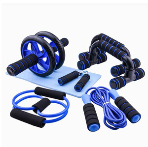 Sports Outdoors Fitness Home Gyms: 5 in 1 Gym Workout Set with AB Roller