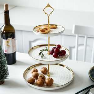 3 Tier Ceramic High Tea Stand White