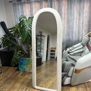 Full Length Mirror with Plush Fabric Trim- 160x60cm