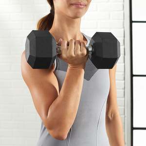 Rubber Encased Hex Dumbbells - 5kg