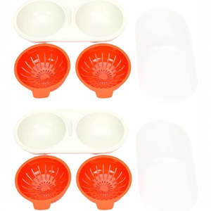 Microwave Egg Poacher Steamer Bowl- 2 Pack