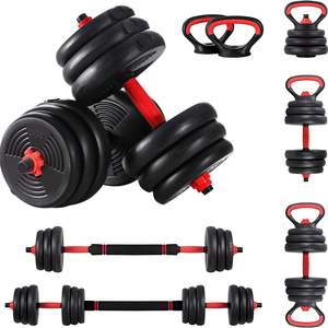 4 in 1 Adjustable Dumbbell Barbell Kettlebell Set