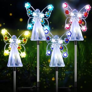 Home Living Home Appliances Outdoor Lighting: Solar Angel Garden Stake Lights - Set of 4