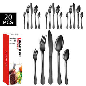 Home Living Kitchen Barware Tableware: Stainless Steel Flatware Set Tableware Set-20 Pcs