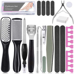 Beauty Health Brushes Tools Accessories Beauty Tools: 19-in-1 Professional Pedicure Kit – Foot Care & Callus Remover Set