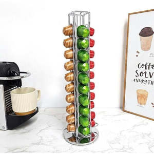 Rotating 40 Capacity Coffee Pod Organizer Stand