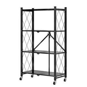 Top Picks: Foldable 4 Tier Kitchen Trolley Shelving Unit with Wheels