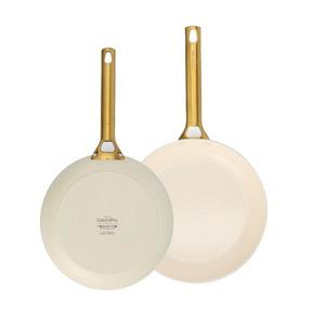 Home Living: Greenpan Padova 2 Piece Pfas Free Frypan 26/30Cm Cream