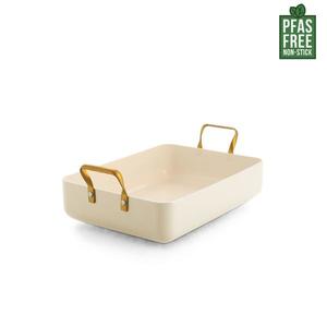 Home Living: Greenpan Padova Cream Pfas Free Roasting Pan
