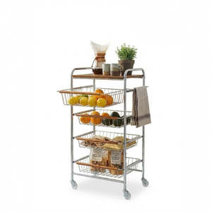 Storage Organisation: 5 Tier Kitchen Craft Storage Cart Multi-Purpose Rolling Organizer