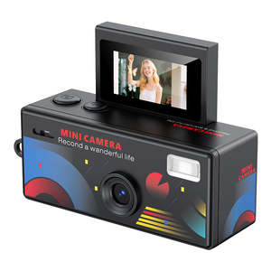 Retro HD 12MP Vintage Mini Digital Camera - Black