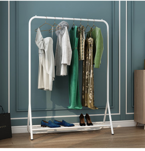 Frontpage: Metal Garment Clothes Rack With Lower Storage Shelf White