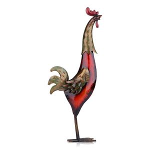 Metal Sculpture Carved Iron Rooster Home Furnishing Made Of High Quality Materials