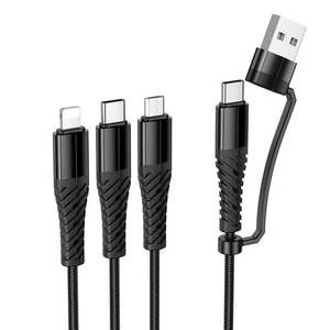Under 10: Hoco X123 6-in-1 Nylon Braided Universal Multi-Charging Cable