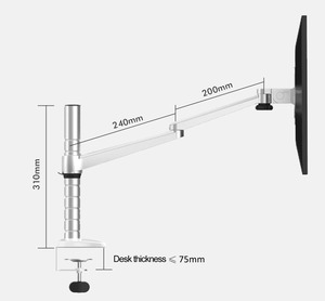 2 in 1 Dual Monitor & Laptop Adjustable Desk Mount