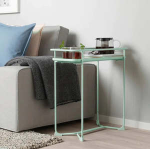 Home Living: Modern Loft Metal Side Table Flower Stand Rectangle Mint