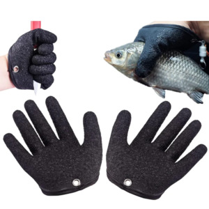 Sports Outdoors: Puncture Proof Waterproof and Magnet Release Fishing Gloves