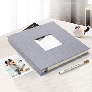 Stationary Office: Self Adhesive Linen Photo Album