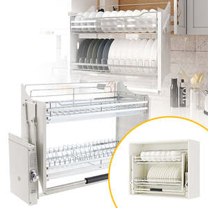Storage Organisation: 2 Tier Pull-Out Cabinet Organiser Drop Down