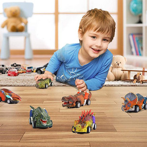 Toys Games: Pull Back Dinosaur Toys Race Car Set 6 Pack