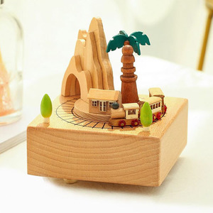 Toys Games: Musical Box With Moving Train Mountain Tunnel