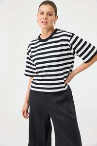 Studio Stripe T-shirt - Ebony