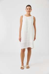 Dresses: Studio Midi Dress - Salt