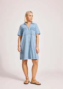 eb&ive Melenia Denim Shirt Dress - Denim