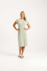 Home-lee Aubrey Dress - Candy Apple Stripes