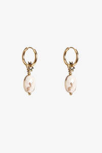 Antler Taupe Star Earring