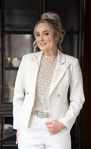 *** PRE ORDER *** Harlem Tessa Blazer - Ivory