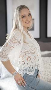 Preorder: *** PRE ORDER *** Harlem Ava Blouse - White