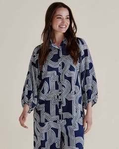 Sale Rac: Betty Basics Rosalind Shirt - Navy Geo