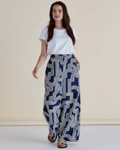Sale Rac: Betty Basics Zander Pant - Navy Geo