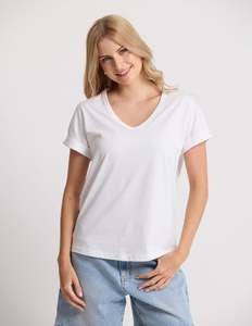 Best Sellers: Stella + Gemma Soho Cuff V Tee - White