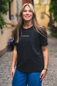 MSCH Terina Oragnic Small Logo Tee - Black/White