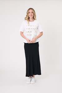 Tees: Lemon Tree Carina Top - White