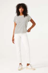 Jeans: Garcia Celia Straight Jeans - White