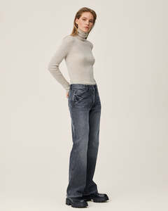 Jeans: MSCH Umi Ada Straight Jeans - Grey Wash