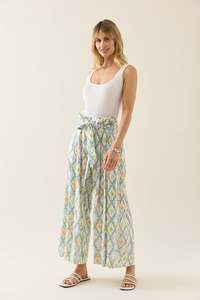 Pants: Isle of Mine Ingrid Cropped Pant - Tile