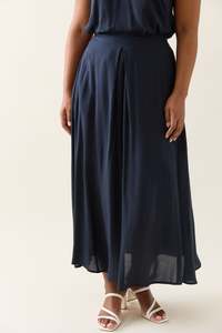 Isle of Mine Oline Pleat Skirt - Navy