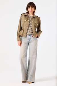 Jackets: Garcia Twill Jacket - Summer Olive